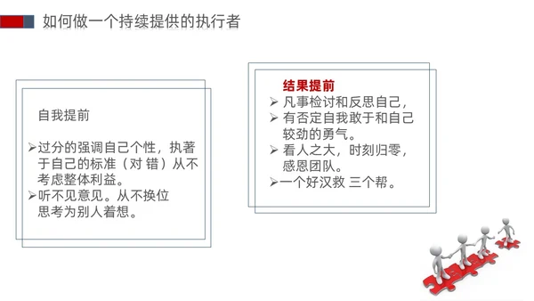 白蓝红色立体简约商务风以结果为导向的执行力ppt课件