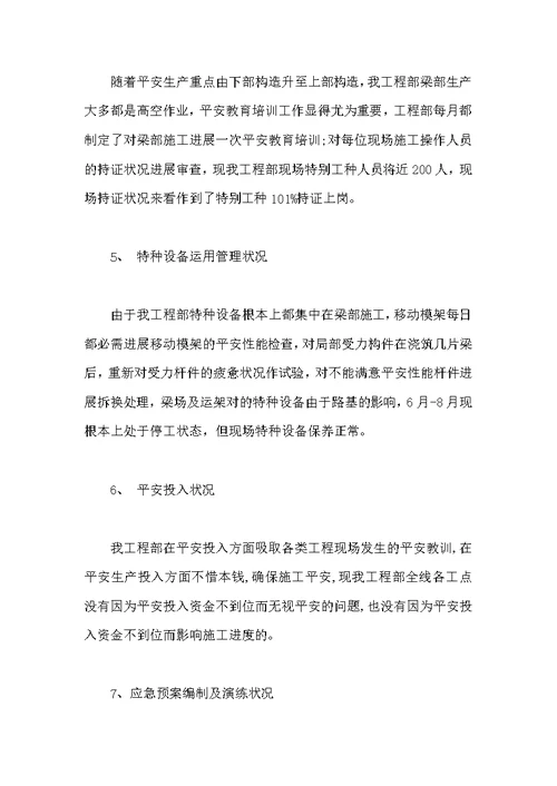 项目安全生产自检自查报告及整改措施