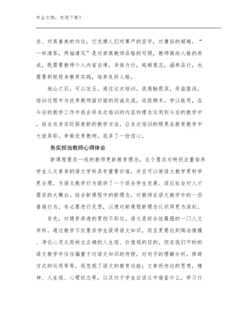 最新务实担当教师心得体会优选例文29篇.docx