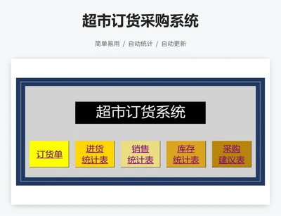 超市订货采购系统