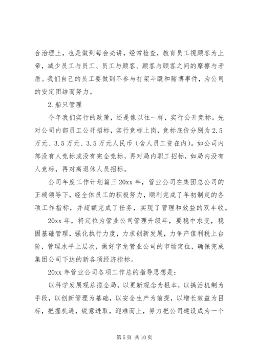 某某公司年度工作计划.docx