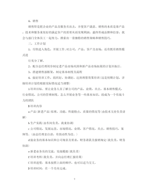 精编之年销售经理的工作计划范文.docx