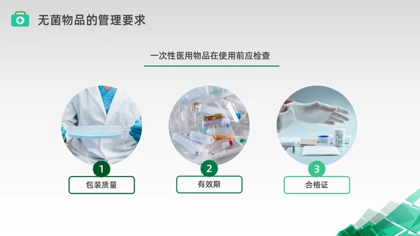 绿色水彩简约商务无菌物品的管理医疗培训PPT
