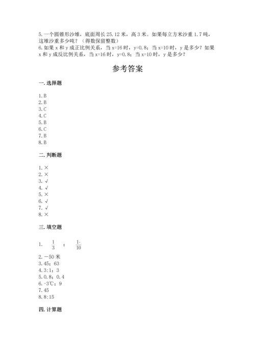 人教版数学六年级下册期末卷加下载答案.docx