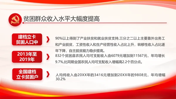 红色大气党建党支部个人述职报告PPT
