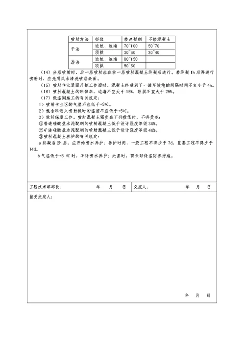 喷锚支护技术交底