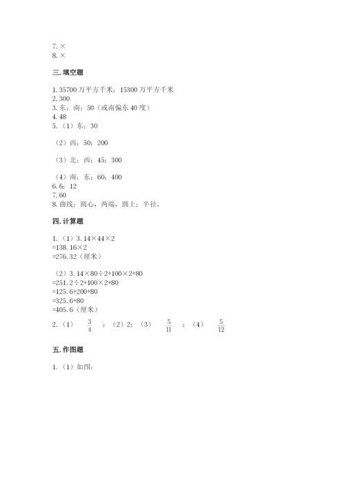 小学数学六年级上册期末测试卷含答案（典型题）.docx