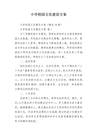 小学校园文化建设方案.docx