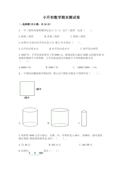 小升初数学期末测试卷a4版可打印.docx