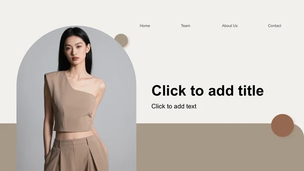 橙色时尚/奢华服装行业画册图集PPT主题
