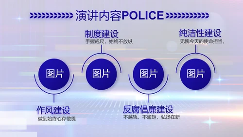 蓝色智慧警察公安科技信息化PPT