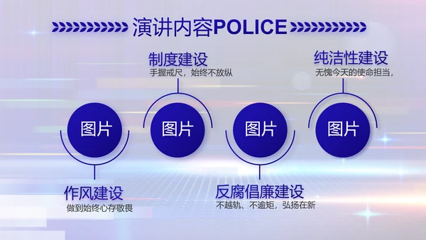 蓝色智慧警察公安科技信息化PPT