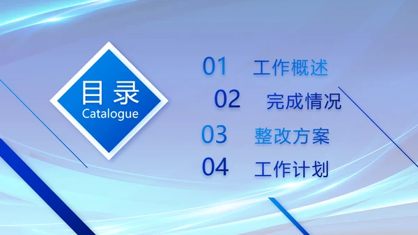 蓝色大气国企董事长述职报告PPT动态模板