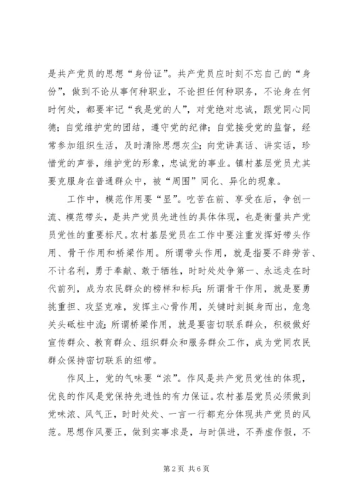 乡镇村基层干部党员先进性之我见.docx