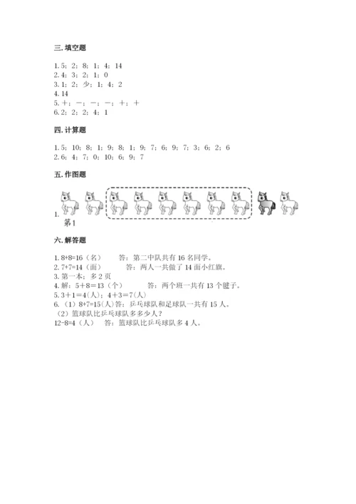 小学一年级上册数学期末测试卷及参考答案【突破训练】.docx