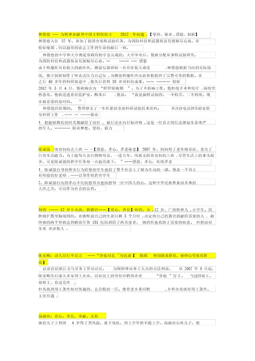 公务员面试素材名人事迹