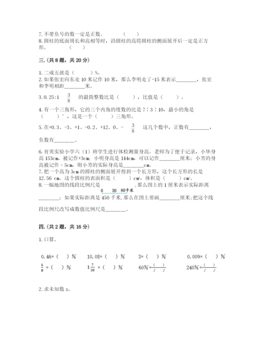 北师大版数学小升初模拟试卷及1套完整答案.docx