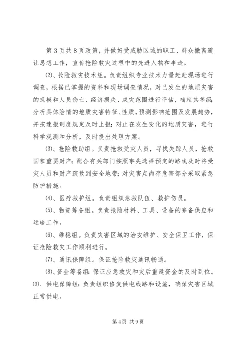 防地质灾害工作应急预案 (3).docx