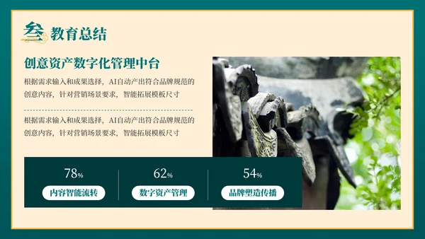 绿色弘扬国学经典传承中华文化PPT模板