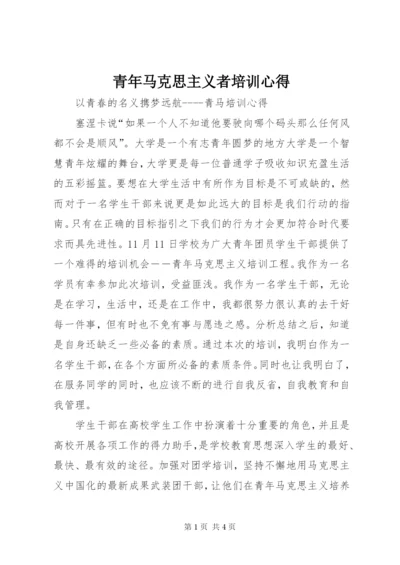 青年马克思主义者培训心得 (4).docx