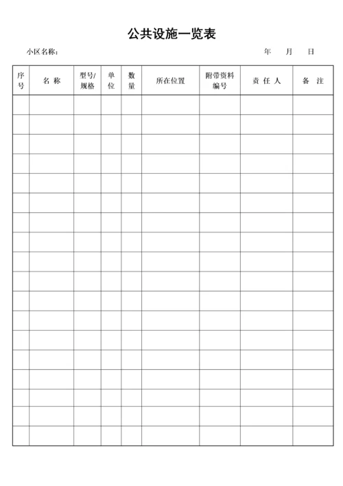 物业管理工程部全套表格.docx