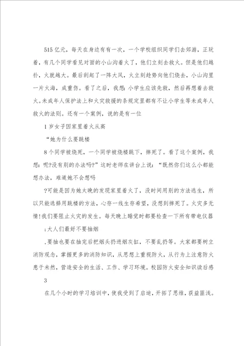 防火安全读后感