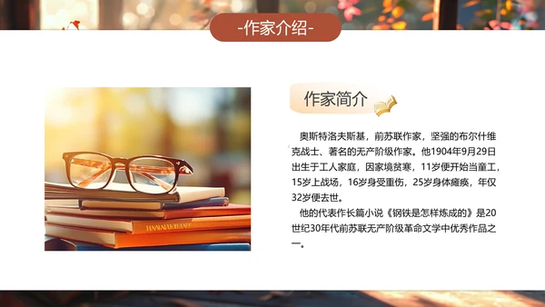 钢铁是怎样炼成的PPT模板