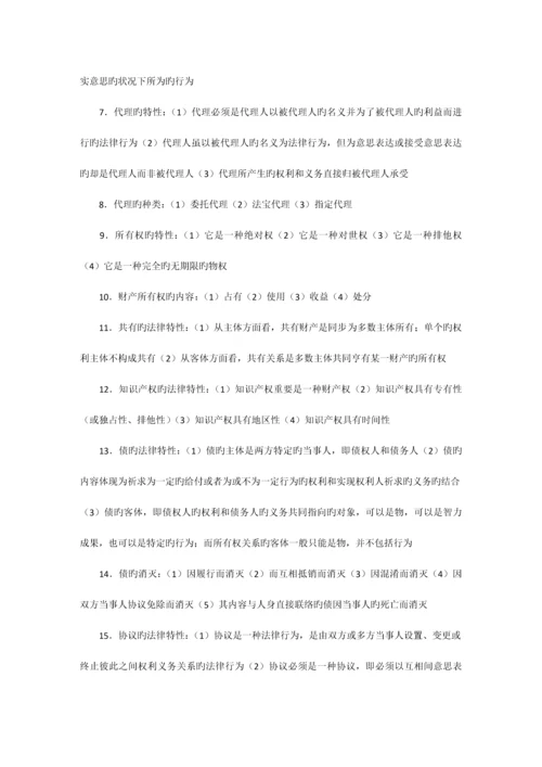 2023年自学考试法学概论复习要点.docx