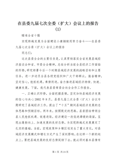 在县委九届七次全委（扩大）会议上的报告(1).docx