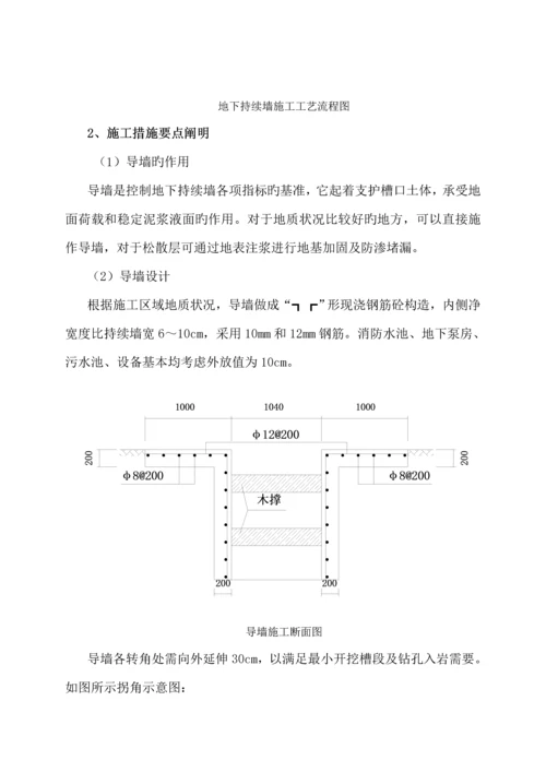 地下连续墙专项综合施工专题方案范文.docx