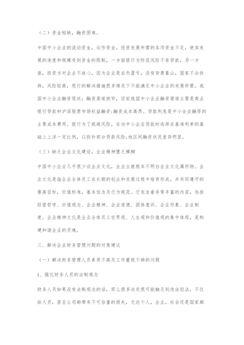 中小企业财务管理存在的问题以及对策.docx