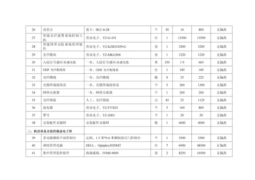 五投标配置及分项明细报价表.docx