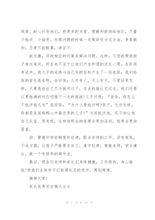 家长优秀发言稿大全.docx