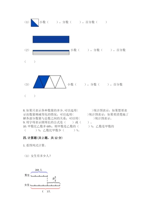 2022六年级上册数学期末考试试卷附答案【模拟题】.docx