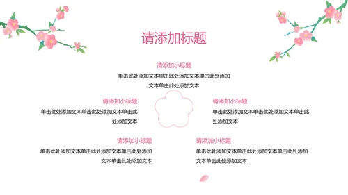 简约粉绿渐变风桃花古诗鉴赏课件设计