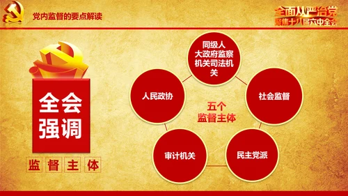 解读学习宣传十八届六中全会精神PPT模板