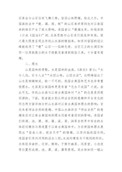 传统山水画对园林艺术的影响研究论文.docx