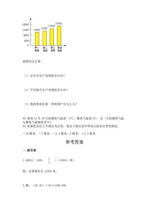 六年级小升初数学应用题50道附答案【完整版】.docx