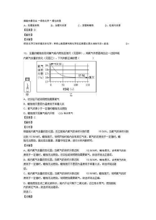 【化学】中考化学《走进化学世界》解题技巧及练习题(20211206140317)