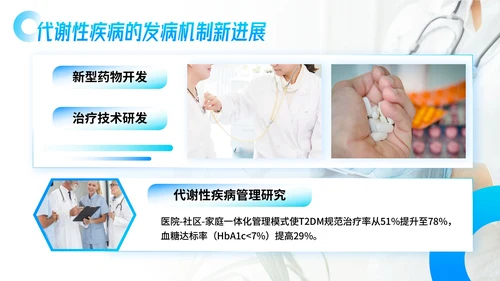 蓝色简约风医疗健康领域前沿研究与发展展望PPT模板