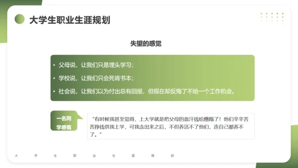 大学生职业生涯规划通用PPT课件模版