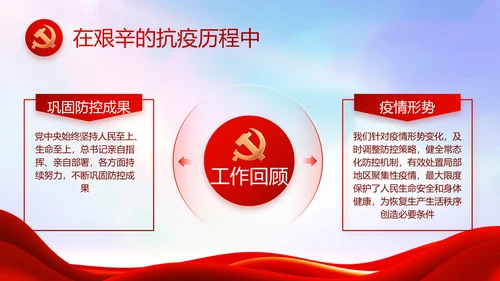 红色大气党建党支部年终工作总结PPT