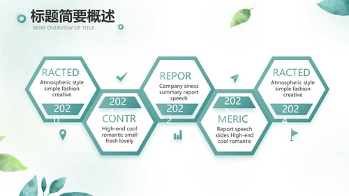 手绘小清新年终工作总结汇报PPT模板