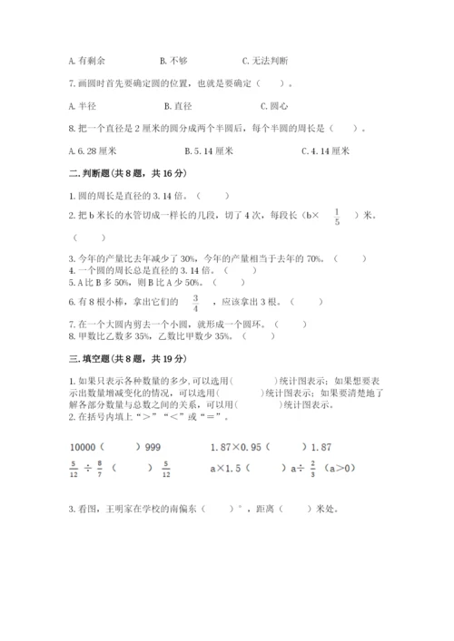 人教版六年级上册数学期末测试卷必考题.docx