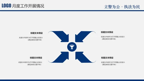 蓝色庄严大气公安警察特警武警民警PPT