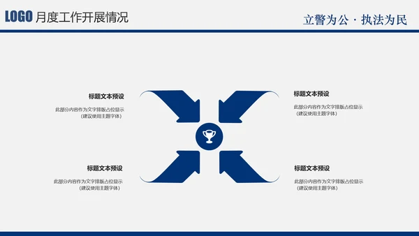 蓝色庄严大气公安警察特警武警民警PPT
