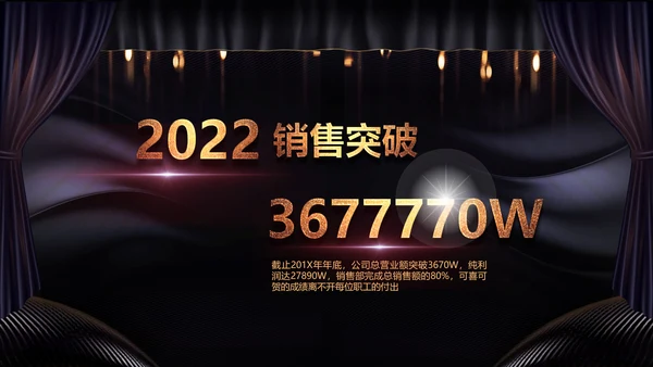 2023兔年员工颁奖典礼年会片头ppt