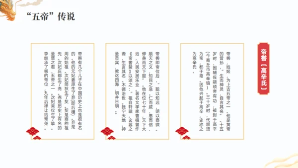 上古神话故事三皇五帝通用PPT模板