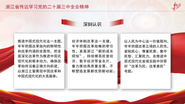 浙江省传达学习党的二十届三中全会精神专题党课PPT