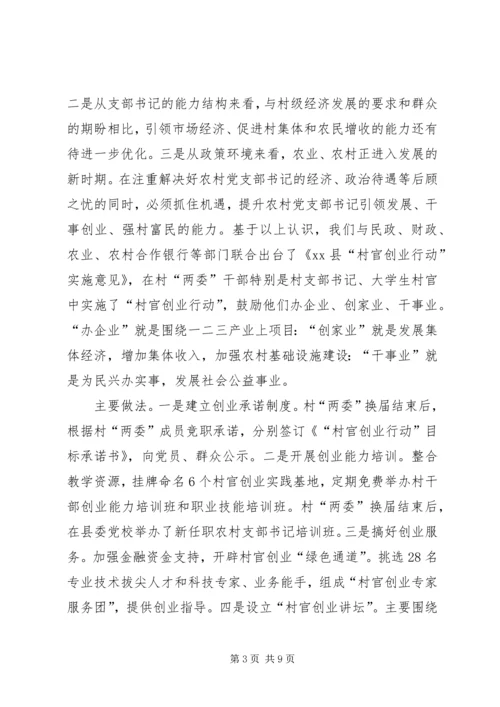 村党支部书记队伍建设工作汇报.docx